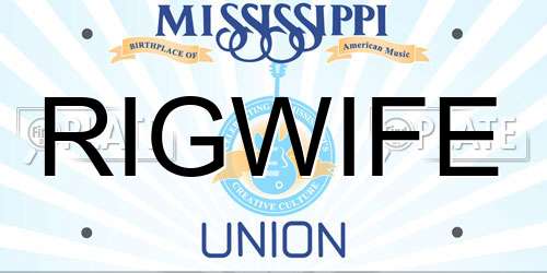RIGWIFE Mississippi License Plate