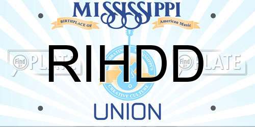 RIHDD Mississippi License Plate