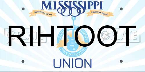 RIHTOOT Mississippi License Plate