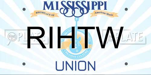 RIHTW Mississippi License Plate