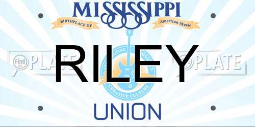RILEY Mississippi License Plate