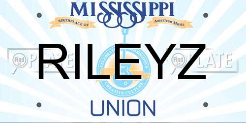 RILEYZ Mississippi License Plate