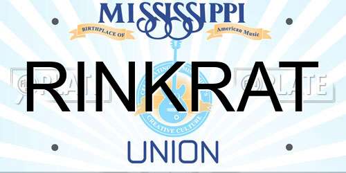 RINKRAT Mississippi License Plate