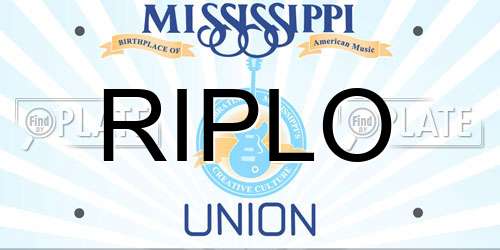 RIPLO Mississippi License Plate