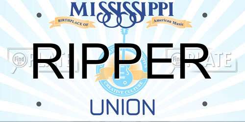 RIPPER Mississippi License Plate