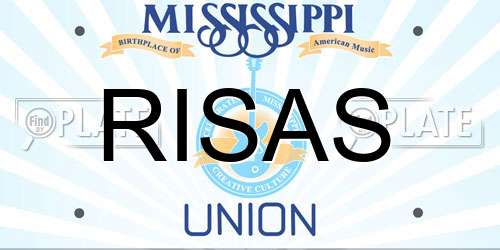 RISAS Mississippi License Plate