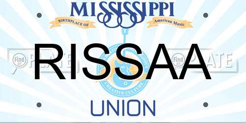 RISSAA Mississippi License Plate