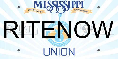 RITENOW Mississippi License Plate