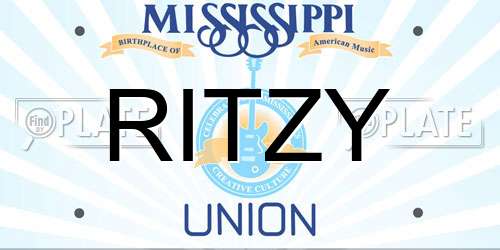 RITZY Mississippi License Plate