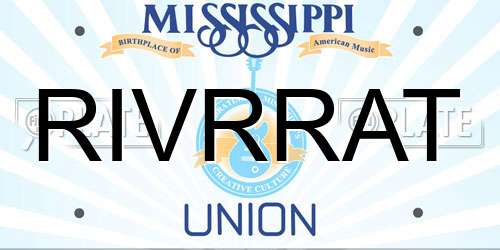 RIVRRAT Mississippi License Plate