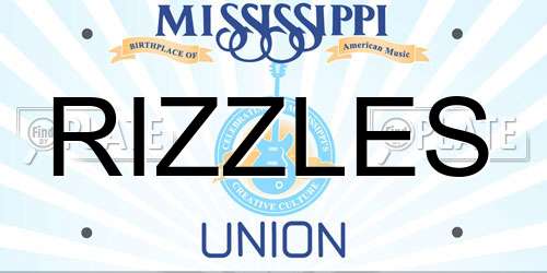 RIZZLES Mississippi License Plate