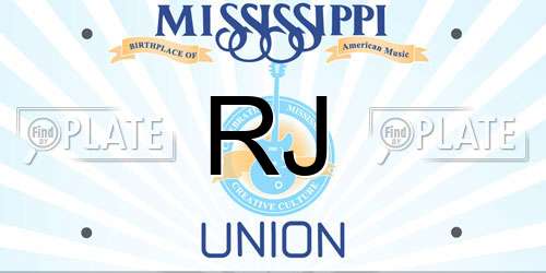 RJ Mississippi License Plate