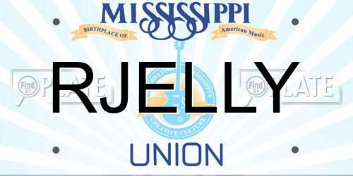 RJELLY Mississippi License Plate