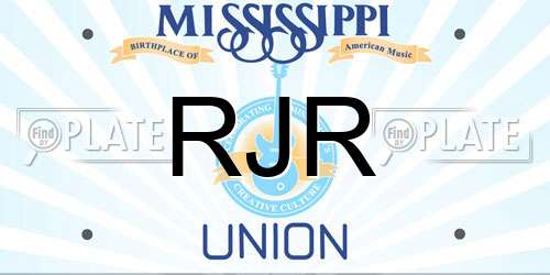 RJR Mississippi License Plate
