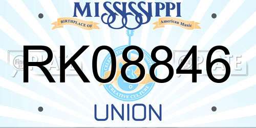 RK08846 Mississippi License Plate