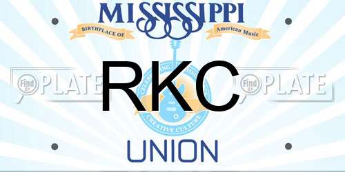 RKC Mississippi License Plate