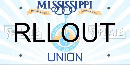 RLLOUT Mississippi License Plate