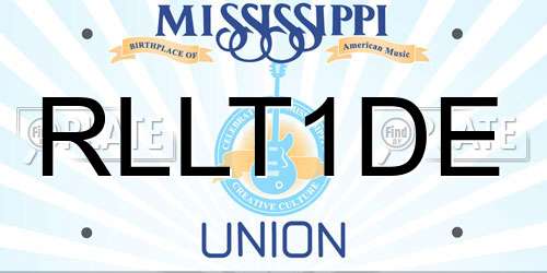 RLLT1DE Mississippi License Plate