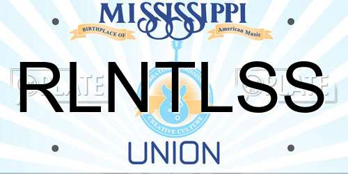 RLNTLSS Mississippi License Plate