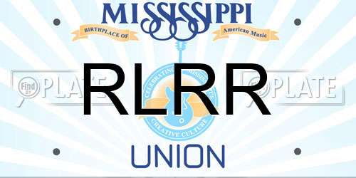 RLRR Mississippi License Plate