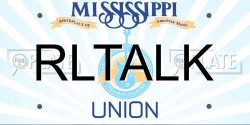 RLTALK Mississippi License Plate