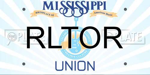RLTOR Mississippi License Plate