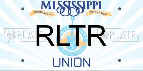 RLTR Mississippi License Plate