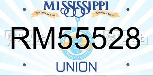 RM55528 Mississippi License Plate