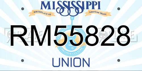 RM55828 Mississippi License Plate