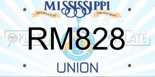 RM828 Mississippi License Plate