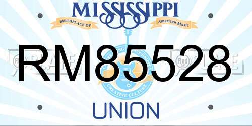 RM85528 Mississippi License Plate