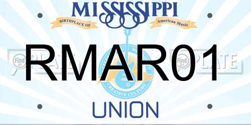 RMAR01 Mississippi License Plate