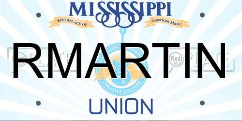 RMARTIN Mississippi License Plate