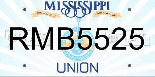 RMB5525 Mississippi License Plate