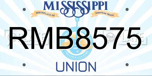 RMB8575 Mississippi License Plate