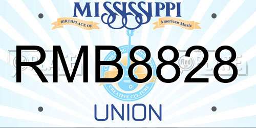 RMB8828 Mississippi License Plate