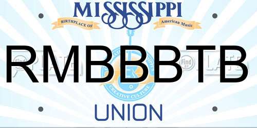 RMBBBTB Mississippi License Plate