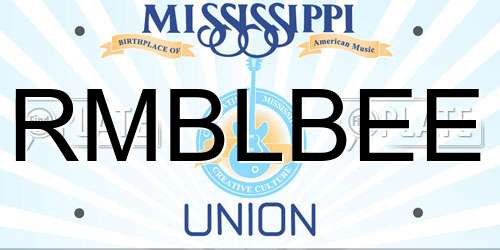 RMBLBEE Mississippi License Plate