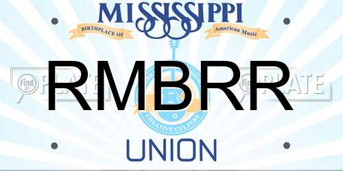RMBRR Mississippi License Plate