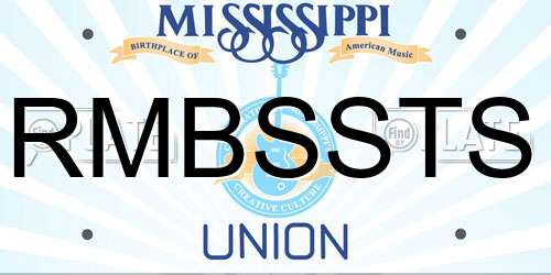 RMBSSTS Mississippi License Plate