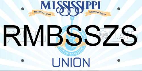 RMBSSZS Mississippi License Plate