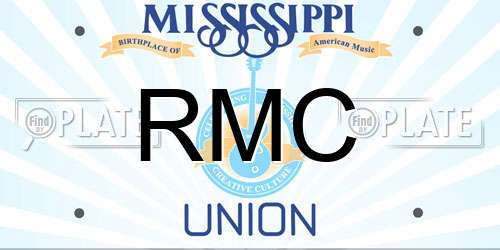 RMC Mississippi License Plate