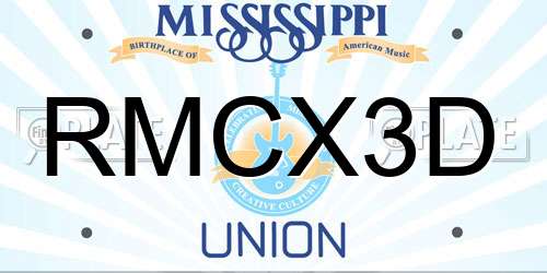 RMCX3D Mississippi License Plate