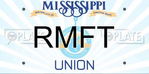 RMFT Mississippi License Plate