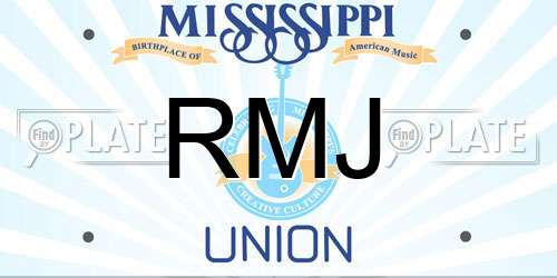 RMJ Mississippi License Plate