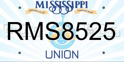 RMS8525 Mississippi License Plate