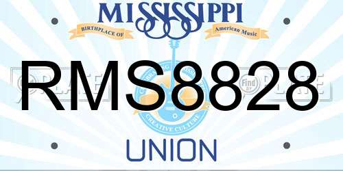 RMS8828 Mississippi License Plate