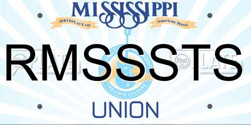 RMSSSTS Mississippi License Plate