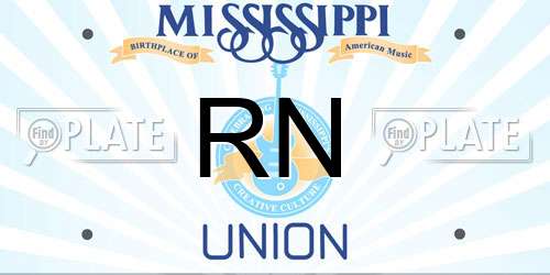 RN Mississippi License Plate