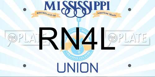 RN4L Mississippi License Plate